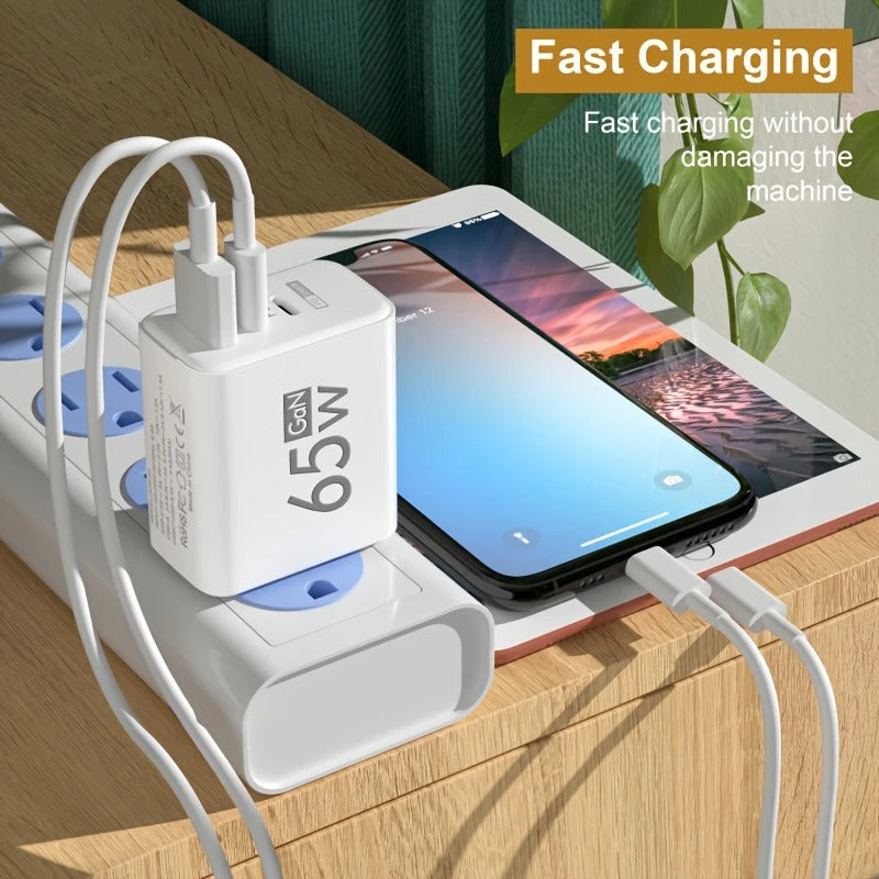 65W Brzi USB Punjač sa 2 Porta