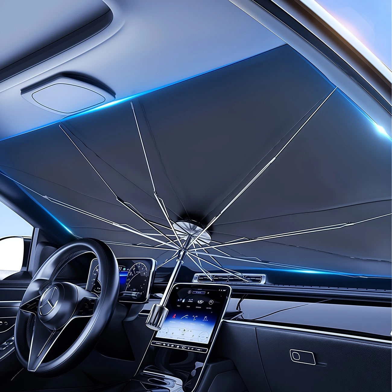 🌞 Auto Suncobran-Parasol – Efikasna zaštita od sunca, brzo sklapanje kao kišobran!