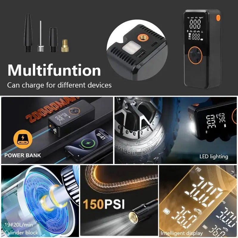 Prenosiva električna pumpa za gume – Bez muke, samo pritisni dugme!