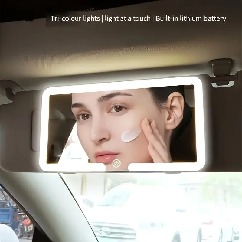 LED ogledalo za šminkanje u autu